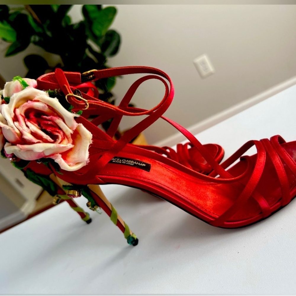 Dolce & Gabbana Heels with Crystal and flowers - Picture 1 of 5